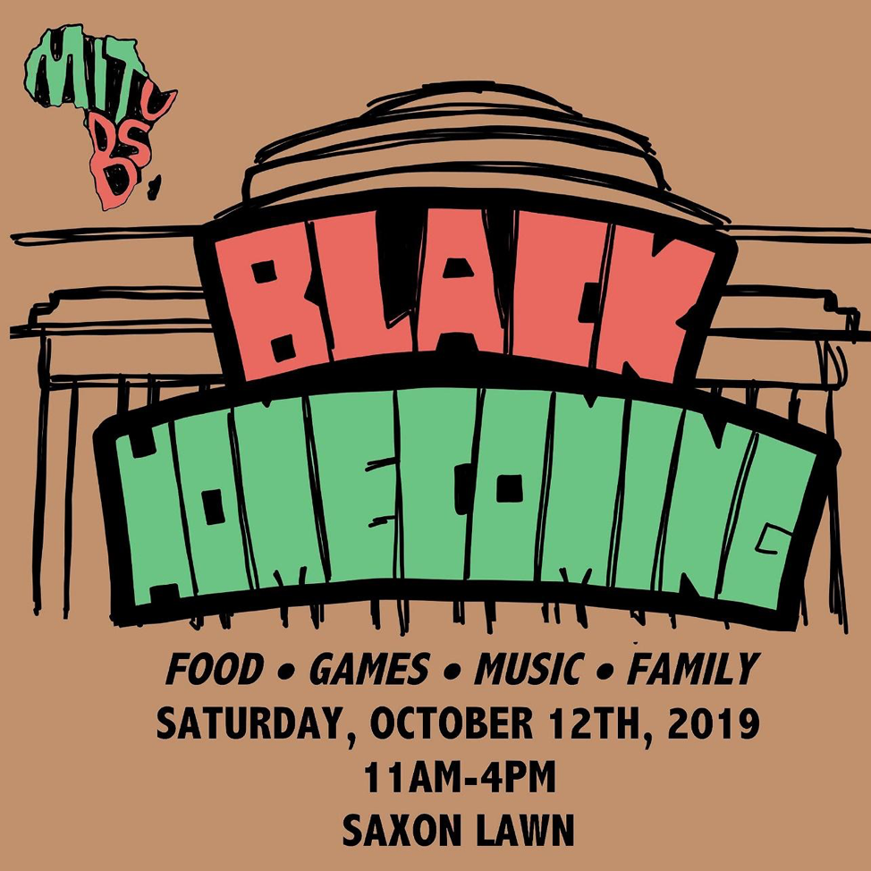 MIT BSU Black Homecoming flyer, 2019