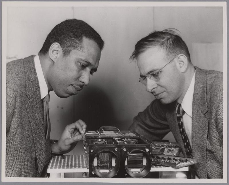 John W. Brean and Martin Osman with digital camera