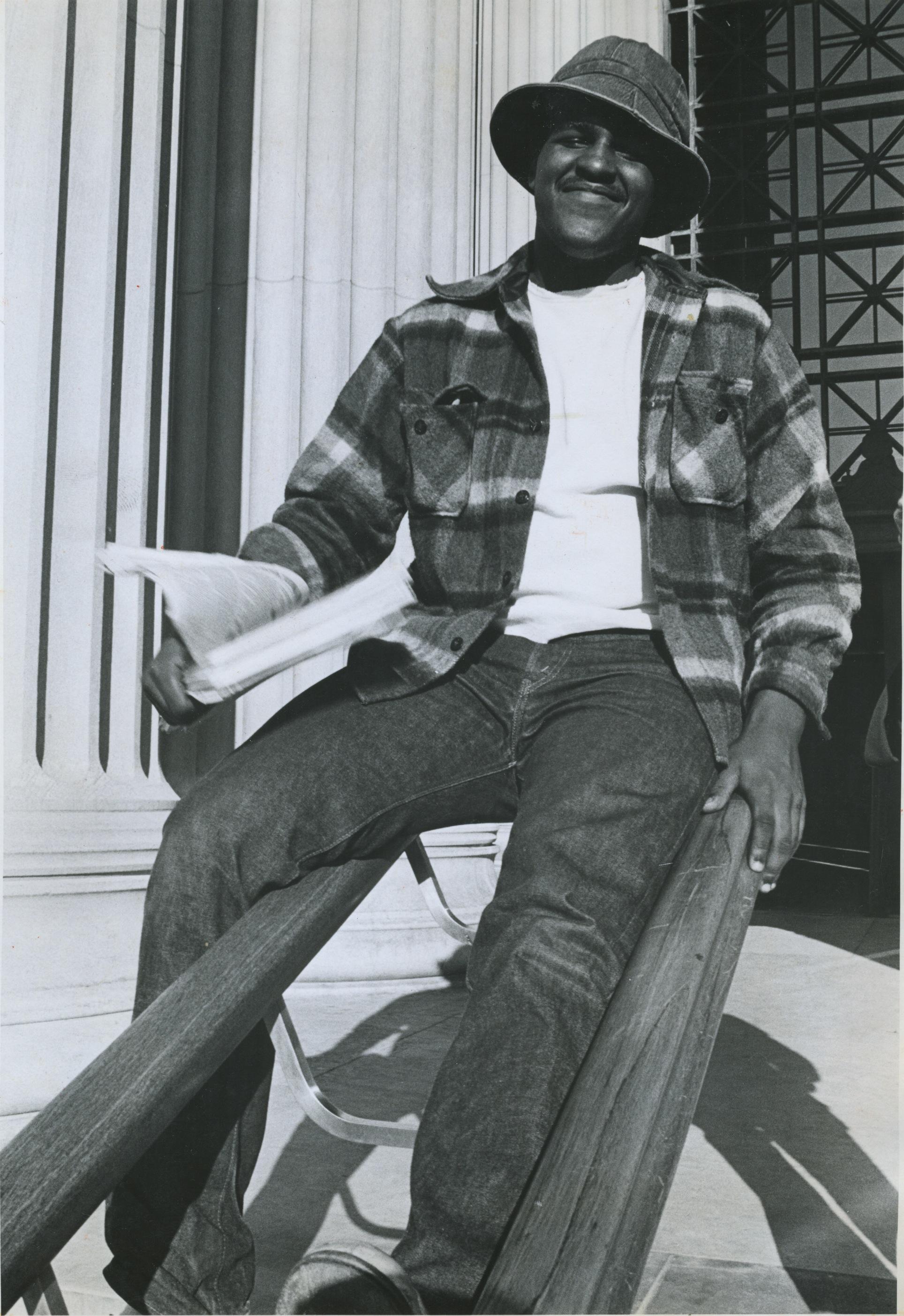 Student candid, 1980s